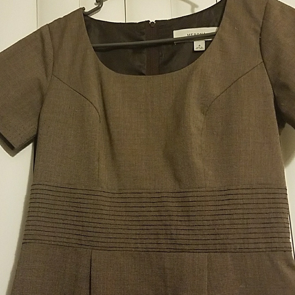 Vintage Size 4 Professional Brown Dress